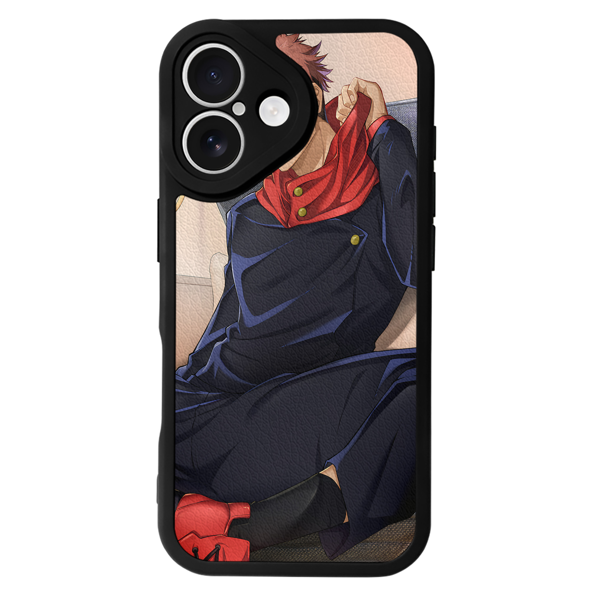 （画像用） 呪術廻戦 Jujutsu Kaisen 【iPhone 16シリーズ対応】シリコンスマホケース（レザー調） 材質：シリコン